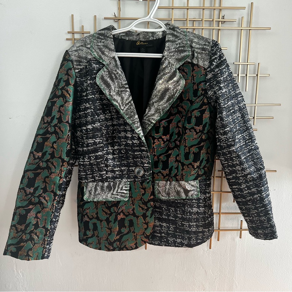 Mixed print Allure by Julia K blazer, size XL
